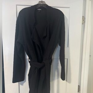 NWOT Express Black Women's Textured Long Cardigan Sweater